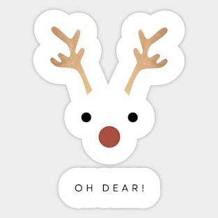 Merry Christmas (Cute Reindeer) Sticker